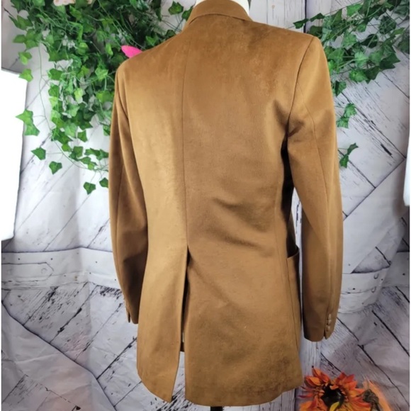 ENKA Petal Suede (Faux) Golden Touch Vintage Blazer, Union Made USA - Picture 5 of 10